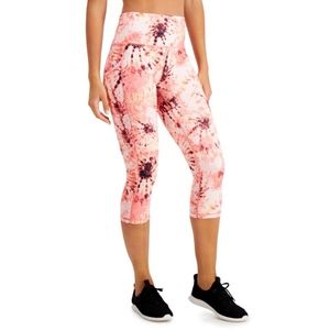 Ideology Womens Performance Printed Cropped Leggings